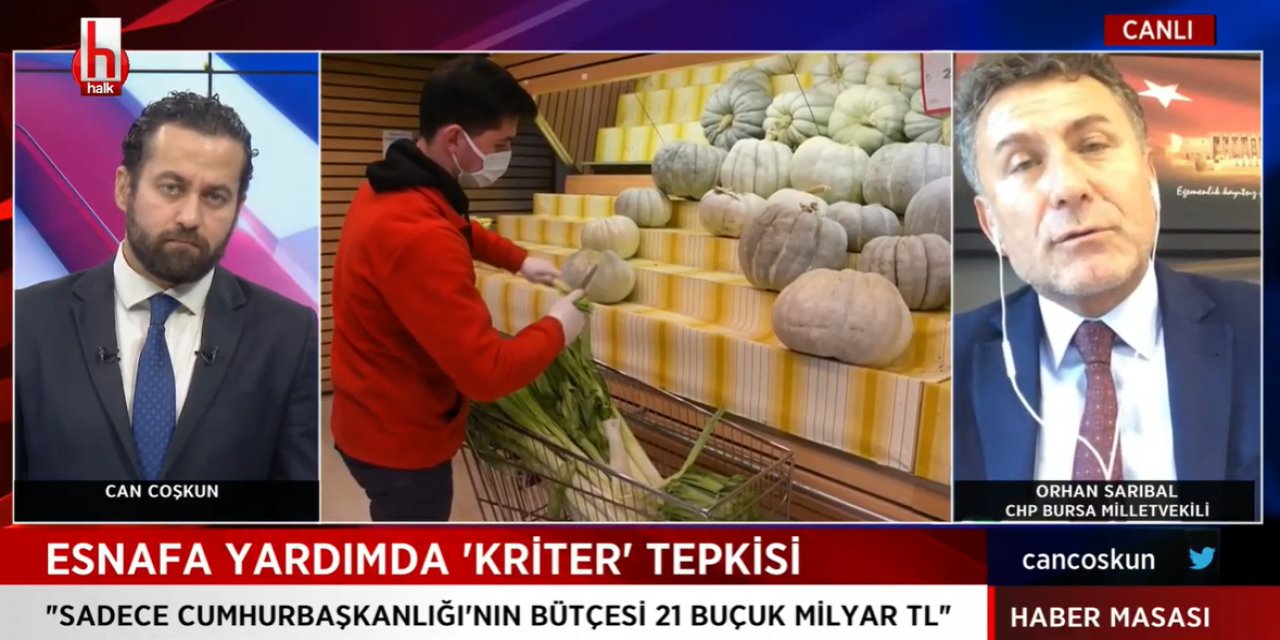 CHP'li Sarıbal: Esnaf dükkan kapatma seviyesinde, Cumhurbaşkanlığı bütçesi ise 21 buçuk milyar TL