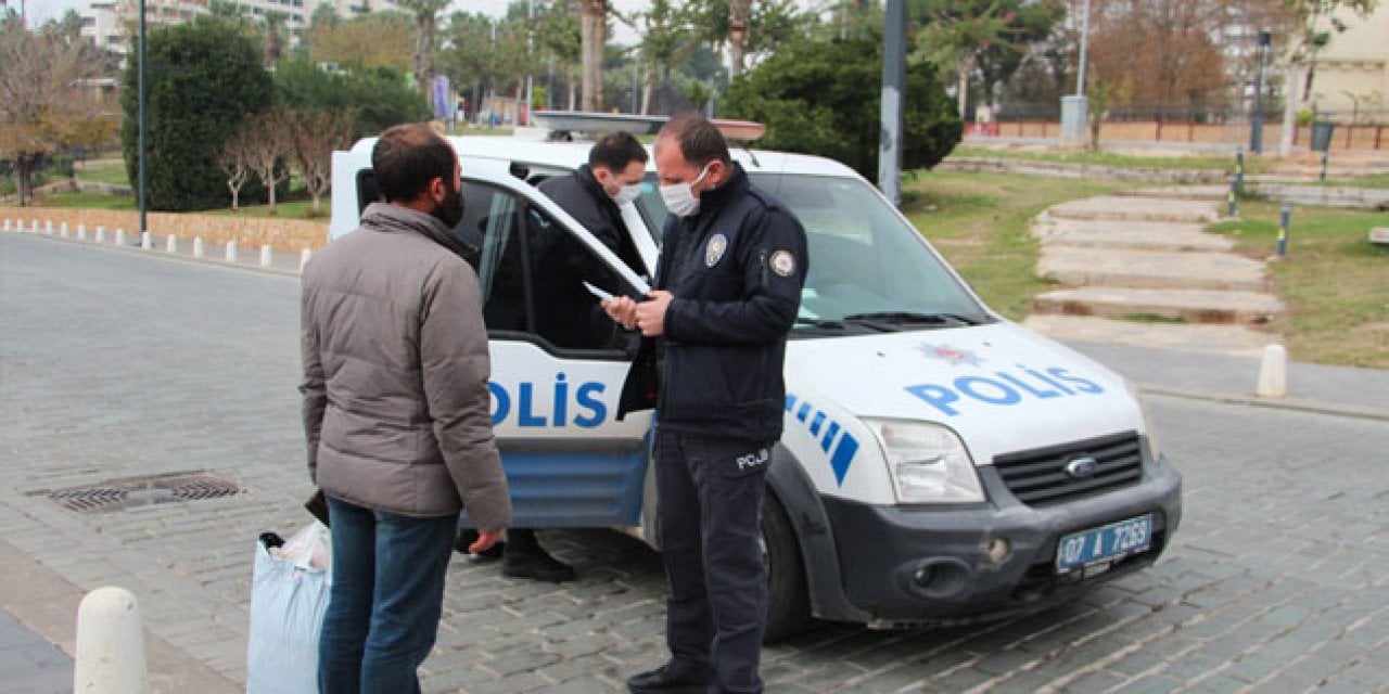 "Gidecek yerim yok" diyen yurttaşa kısıtlama ihlalinden ceza