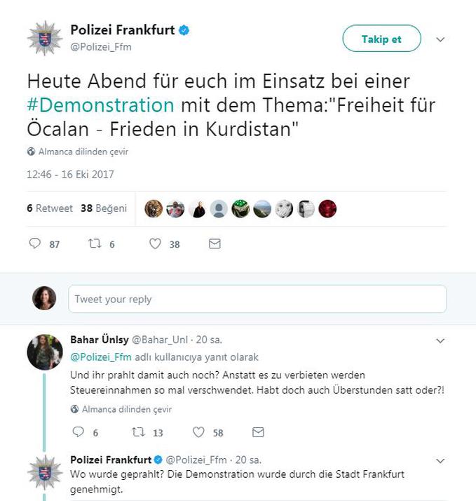 Alman polisinden skandal "PKK" mesajı!