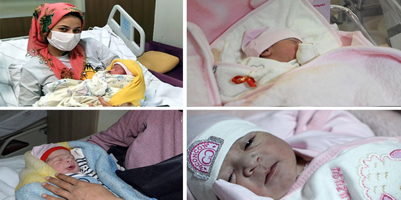 Türkiye'de 2021'in ilk bebekleri doğdu