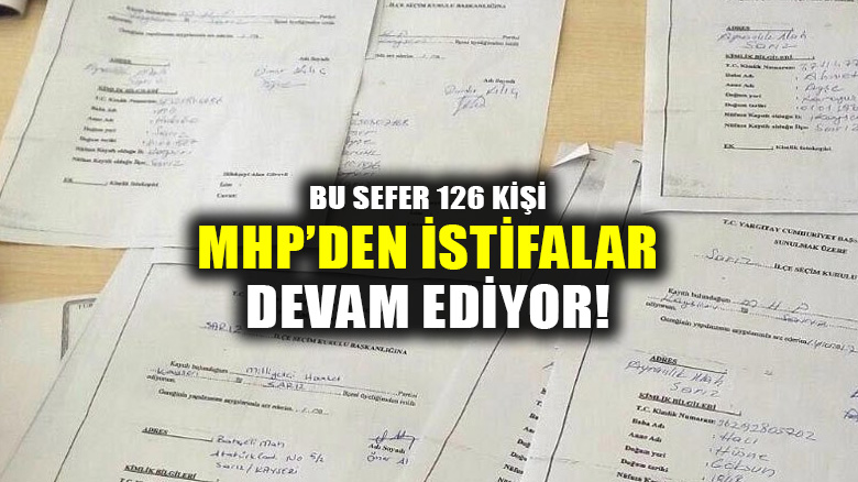 Kayseri'nin Sarız ilçesinde MHP'den 126 kişi istifa etti