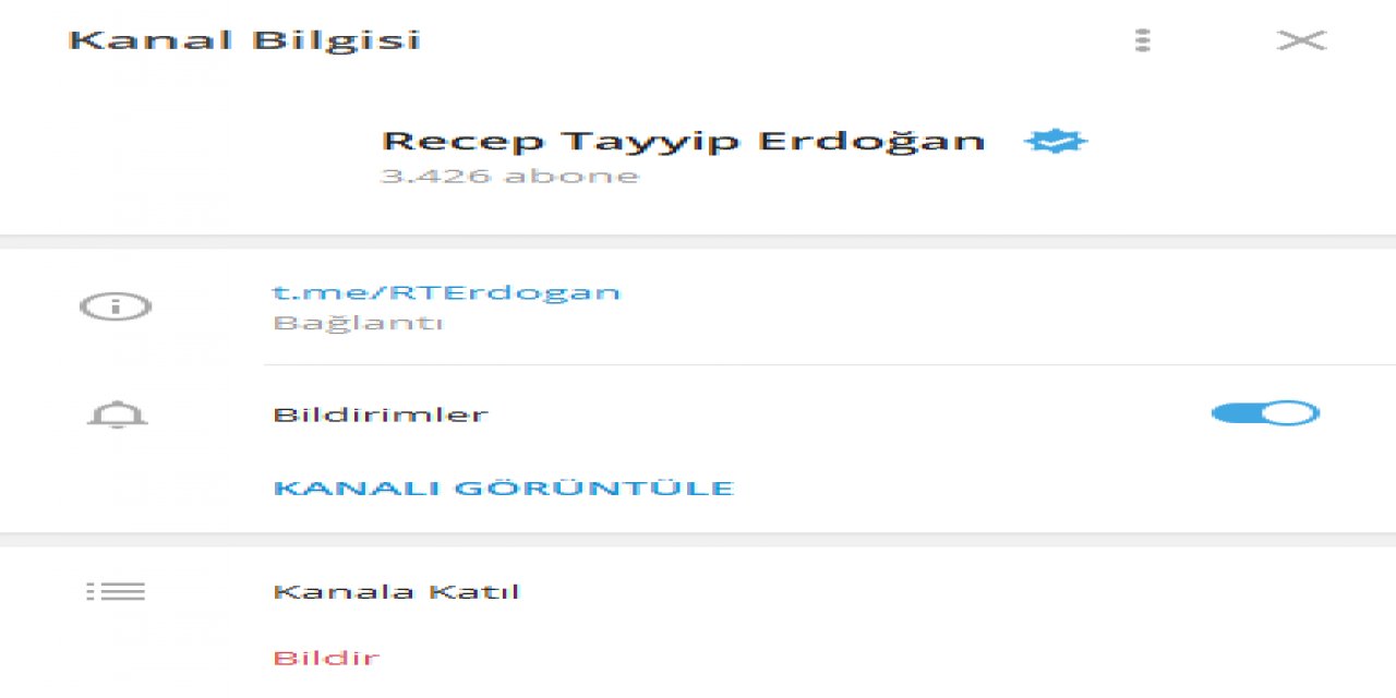 Erdoğan Telegram kanalı açtı