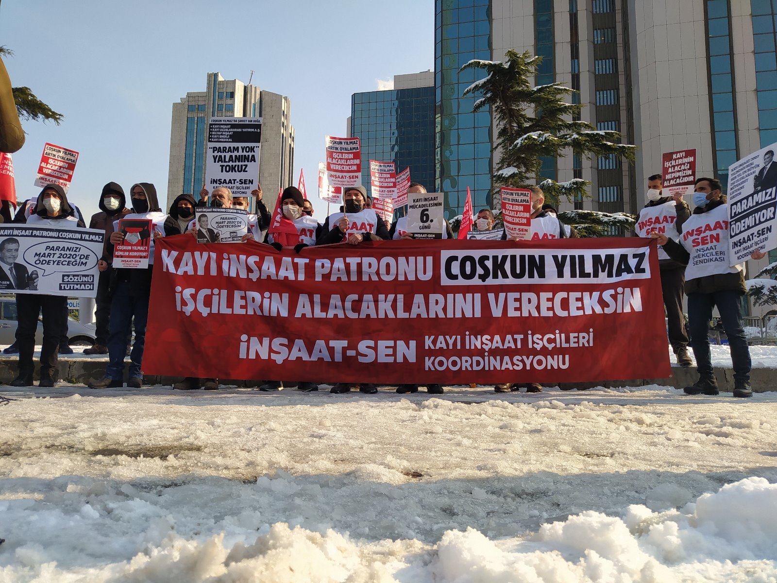 İşçiler 6 gündür eylemde: Bakma oradan Coşkun, 300 işçinin hakkını ver!