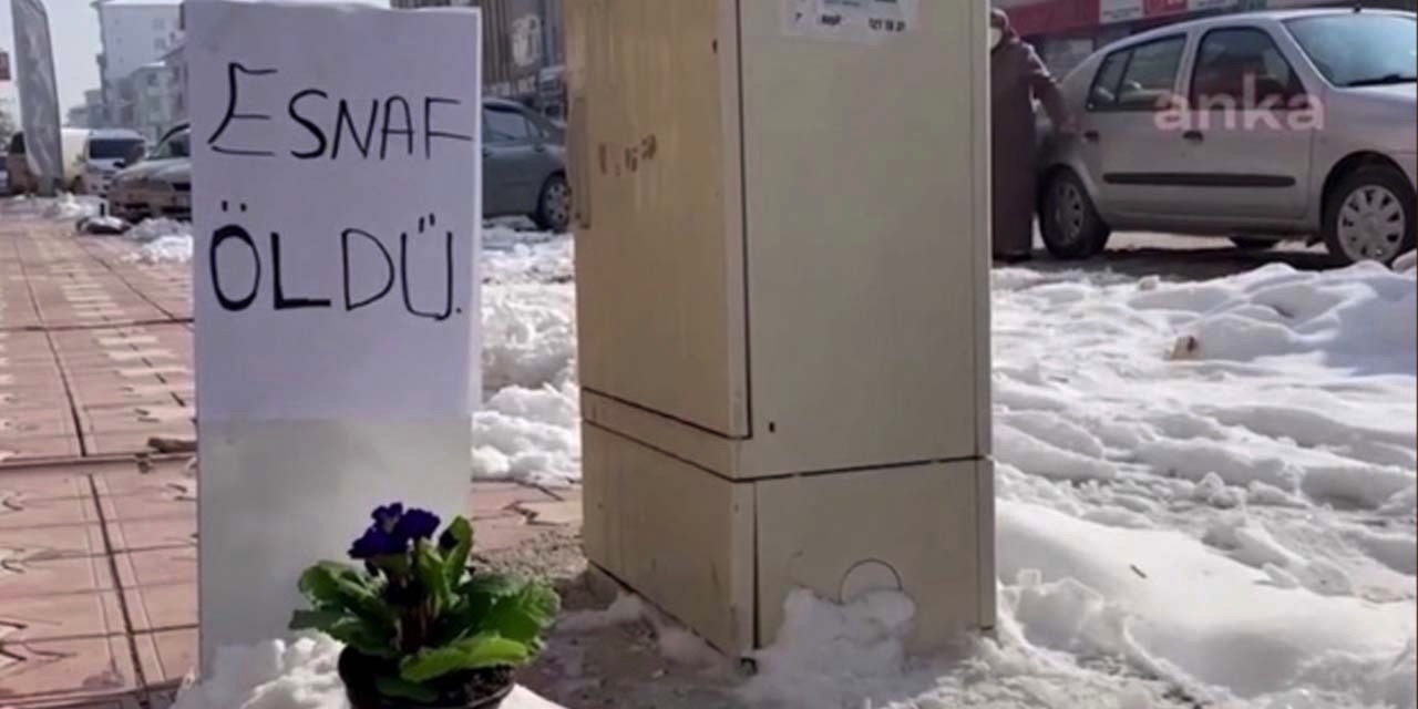 Esnaf kendine mezar yaptı: Esnaf öldü