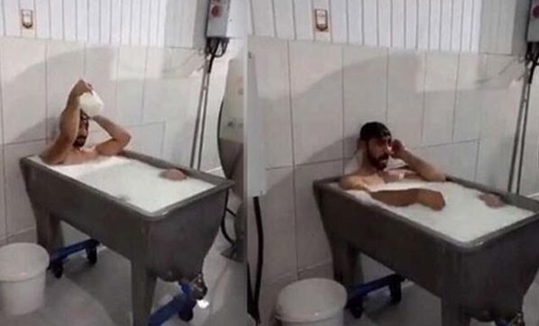 Süt banyosu yapan Sayar'ın yeni işi