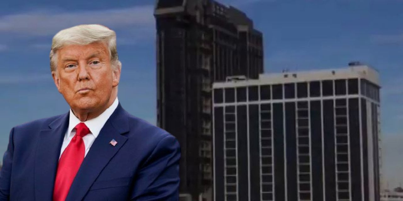 Trump'ın oteli saniyeler içinde yıkıldı