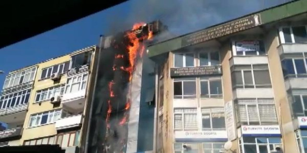 Kartal'da bir dershanede yangın çıktı