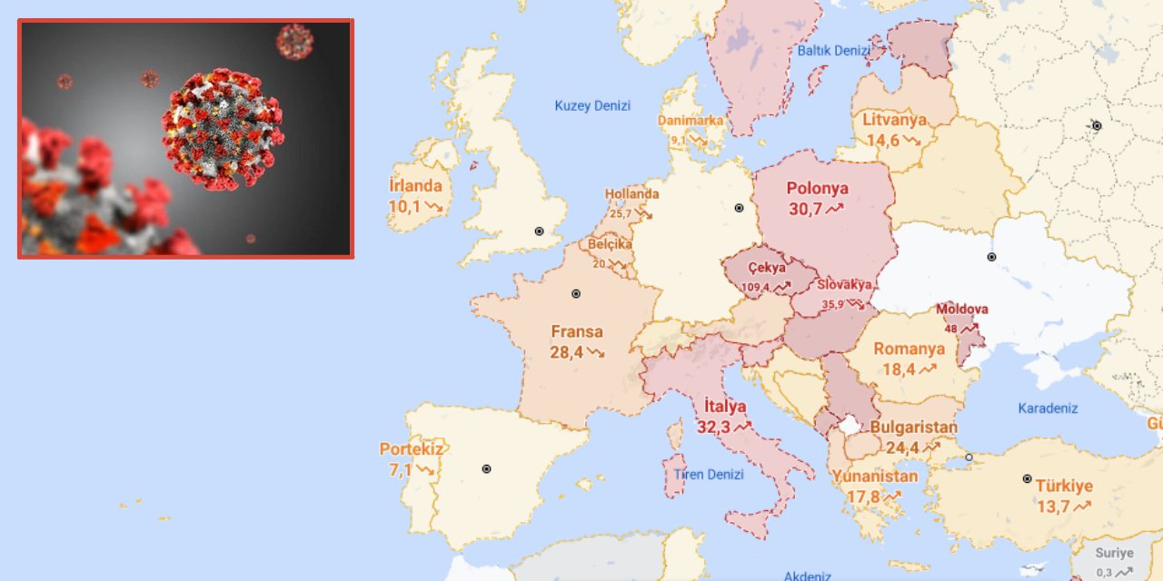 Orta Avrupa'da Covid-19 vakaları hızla artıyor