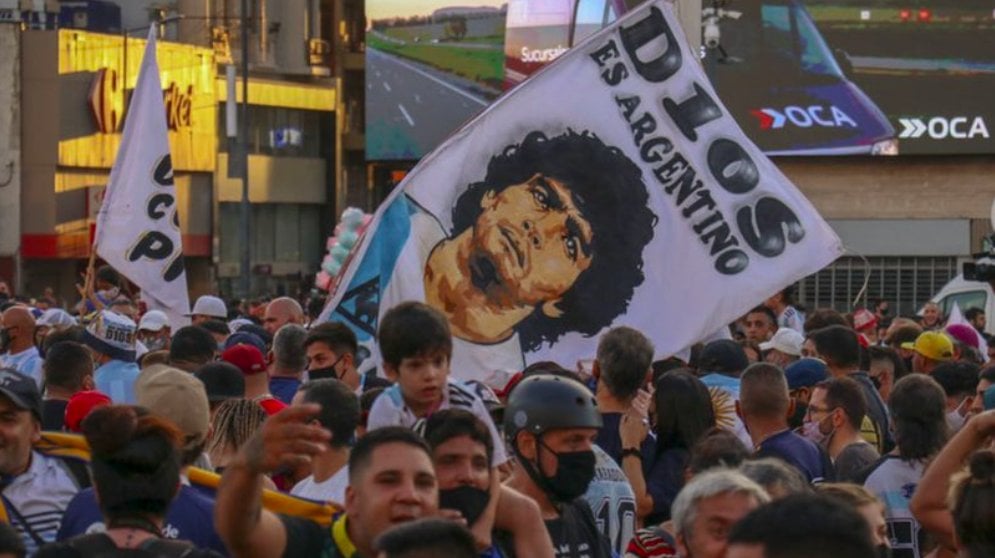 Arjantin'de Maradona'nın öldürüldüğünü iddia eden gruptan protesto