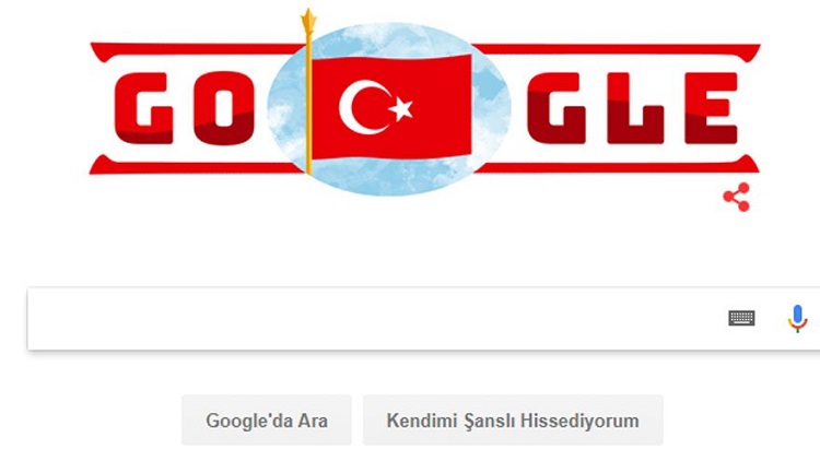 Google 29 Ekim Cumhuriyet Bayramı'nı unutmadı