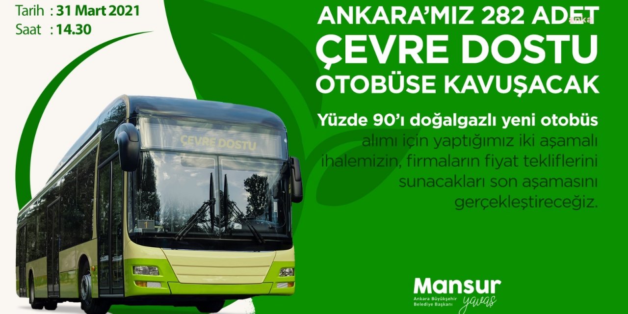Ankara'da çevre dostu otobüs hazırlığı başladı