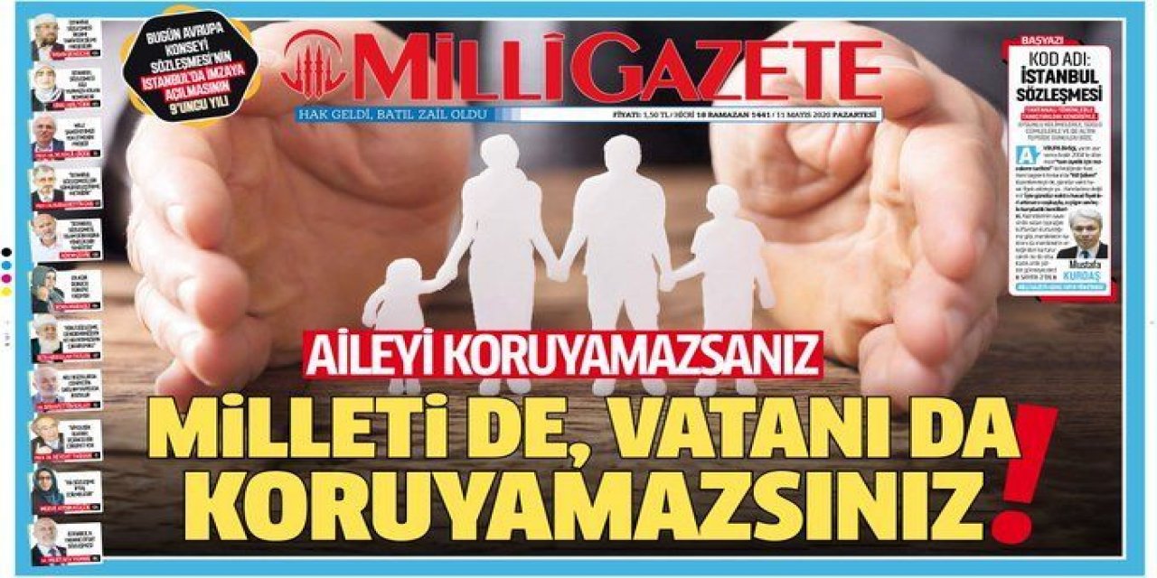 Milli Gazete, İstanbul Sözleşmesi'nin feshini 'tarihi başarı' olarak nitelendirdi