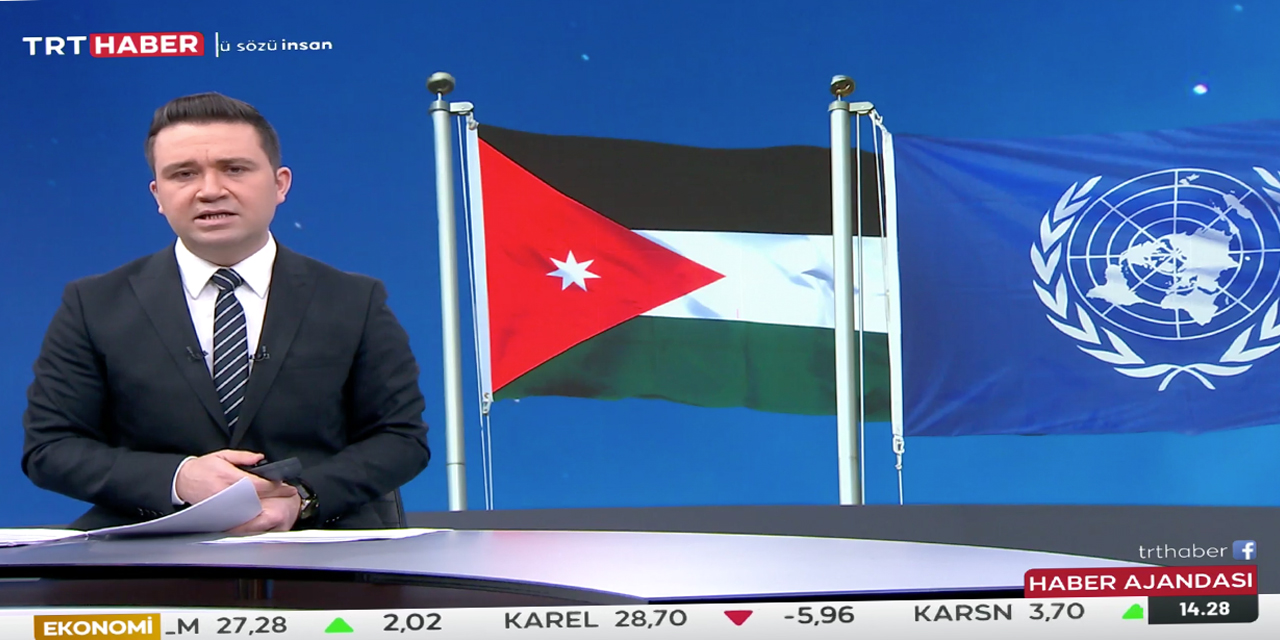 TRT, Filistin bayrağı yerine Ürdün bayrağı koydu