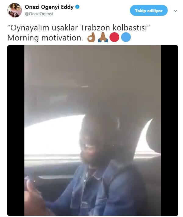 Trabzonsporlu Onazi'den kolbastılı paylaşım