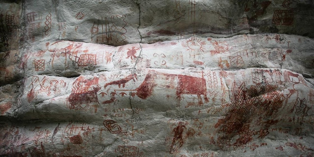 Kolombiya'da kaya resimleriyle mağara sanatı