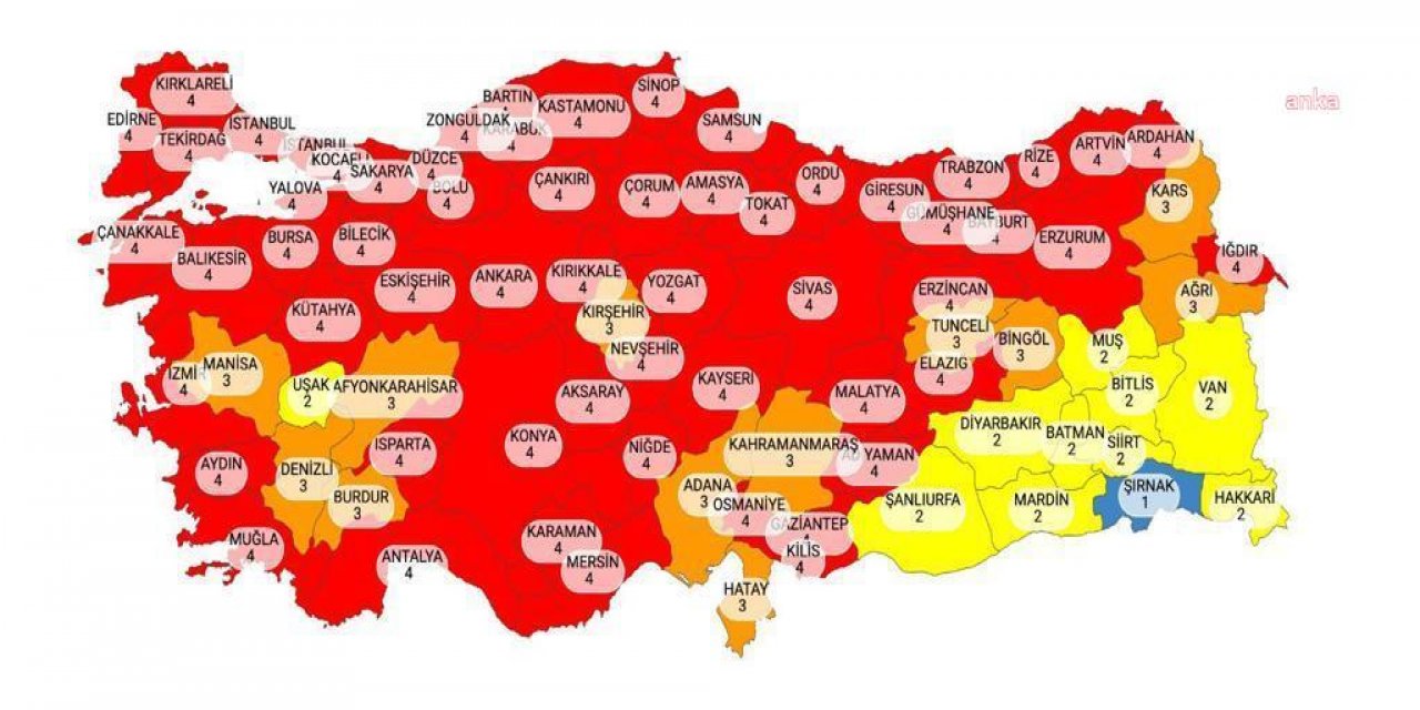 Türk Tabipleri Birliği'nden risk haritası yorumu