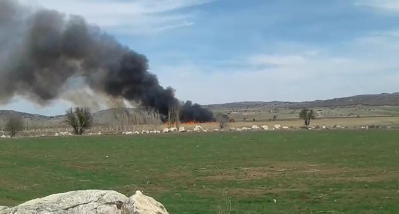 Çorum'daki ‘kuş cenneti’nde korkutan yangın