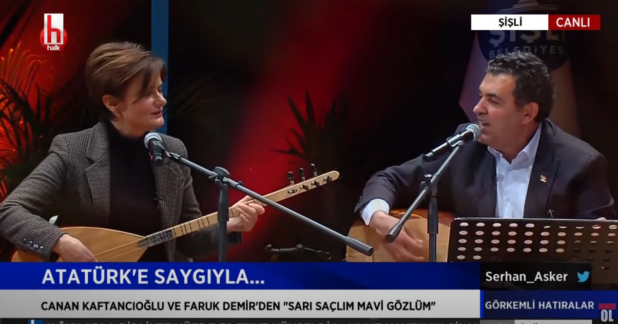 Kaftancıoğlu'ndan müzik yasağına tepki: Halk TV'deki görüntülerini paylaştı