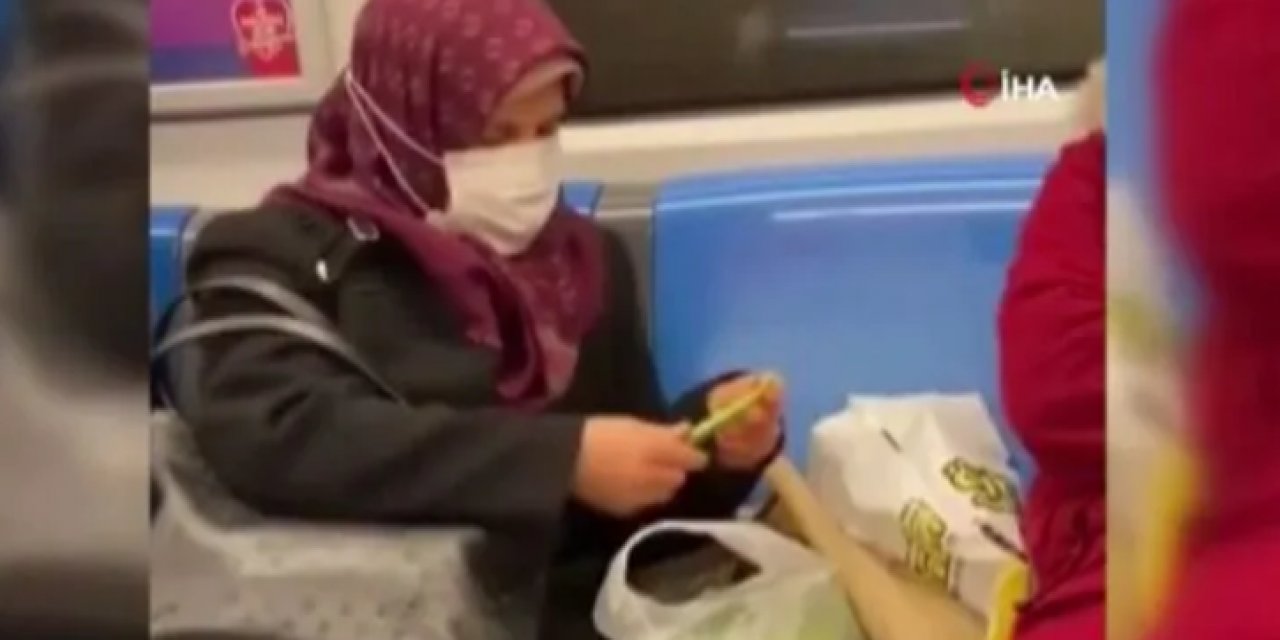 Metroda fasulye ayıklayan teyze: Güzel yorum yapanlar için pişirebilirim