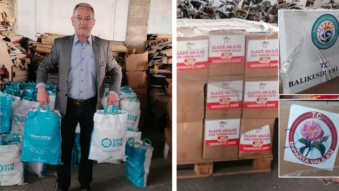 "AKP'li belediye deprem yardımlarını Ramazan kolisi yaptı"