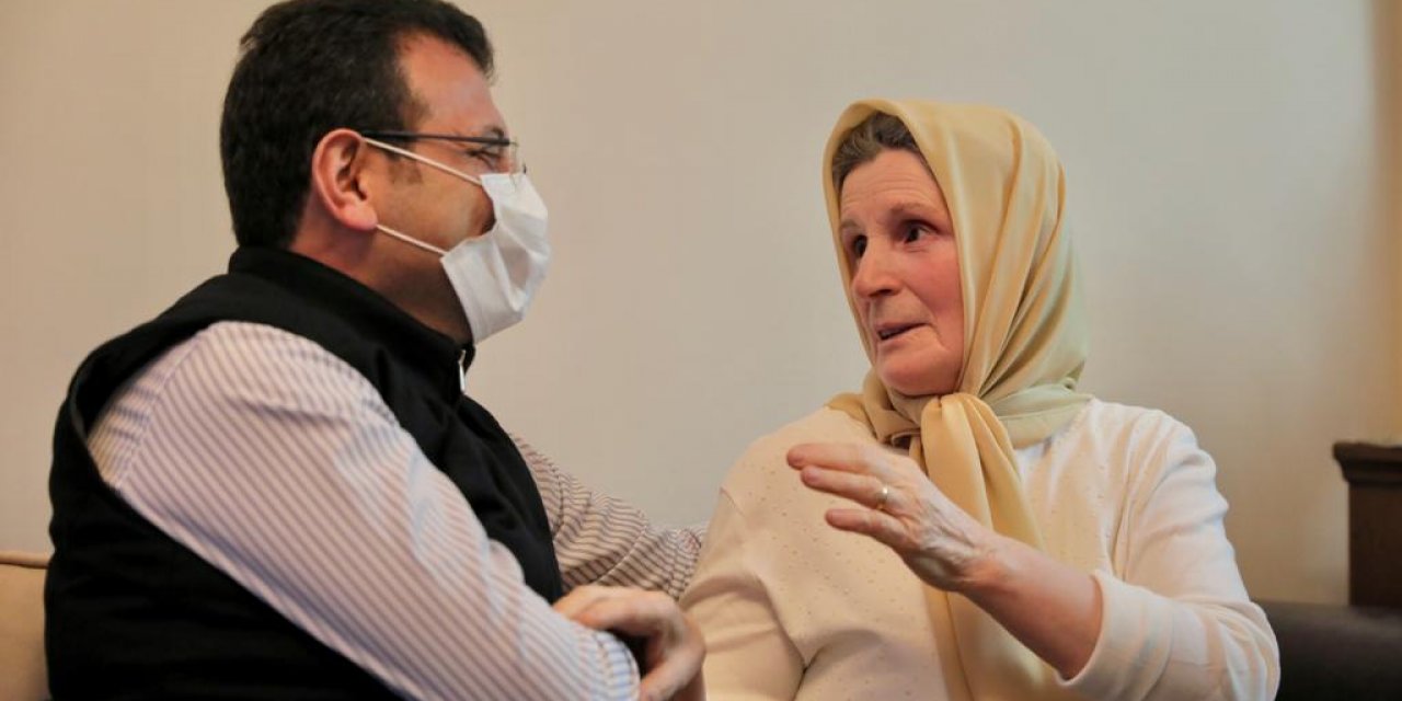 İmamoğlu, Müzeyyen Teyze’yi ziyaret etti