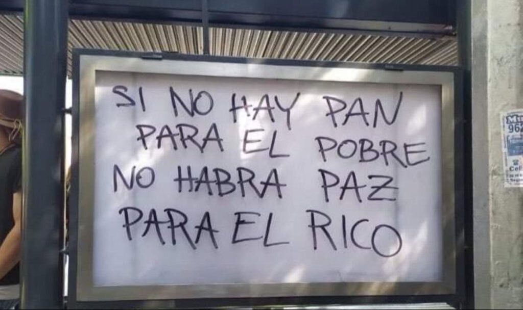 Kolombiya'da her şeyi anlatan slogan: Fakirlere ekmek yoksa zenginlere huzur yok