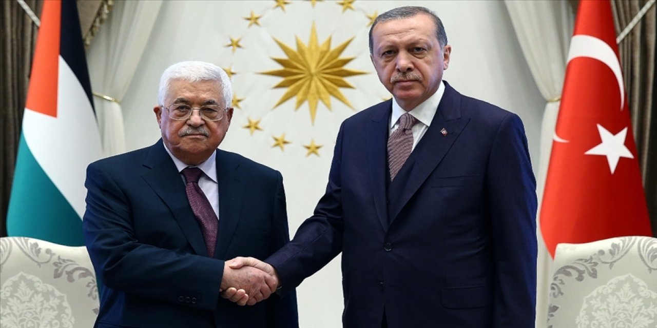 Cumhurbaşkanı Erdoğan, Filistin Devlet Başkanı'yla görüştü