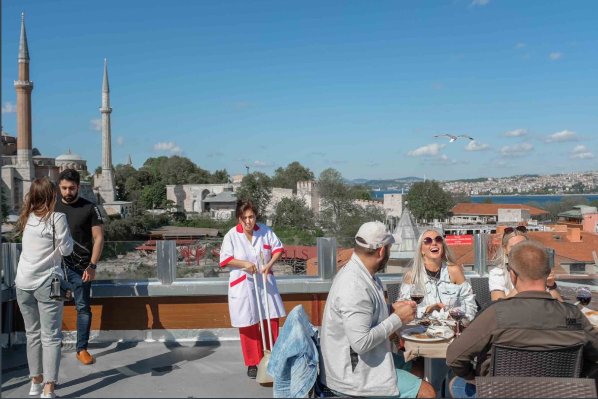Türkiye bu fotoğrafı konuştu: Turistlerin keyfi yerinde