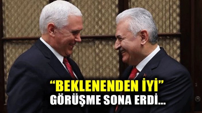 Binali Yıldırım ve Mike Pence arasındaki görüşme sona erdi: "Beklenenden iyi geçti