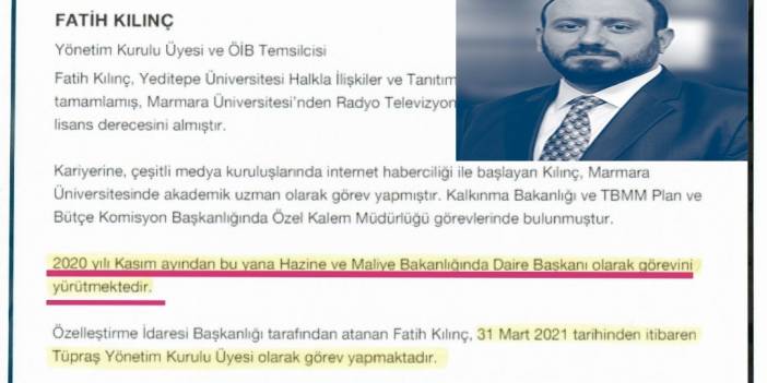 CHP'li Yavuzyılmaz çift maaşlı bürokratın ismini açıkladı: TÜPRAŞ Yönetim Kurulu Üyesi olduğunu tespit ettik