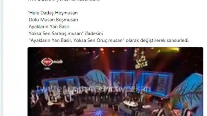 TRT sansüründe son nokta: Hele Dadaş yoksa sen oruç musan?