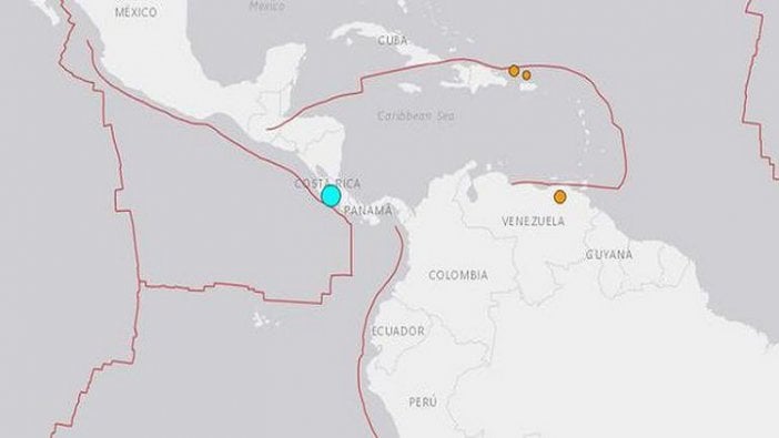 Sabaha karşı Kosta Rika'da deprem
