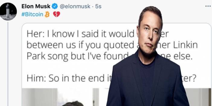 Elon Musk'ın kırık kalp emojisi Bitcoin'i tepe taklak etti