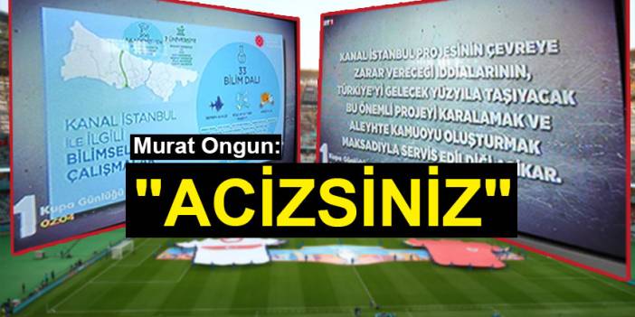 TRT'de maç öncesi Kanal İstanbul tanıtımı