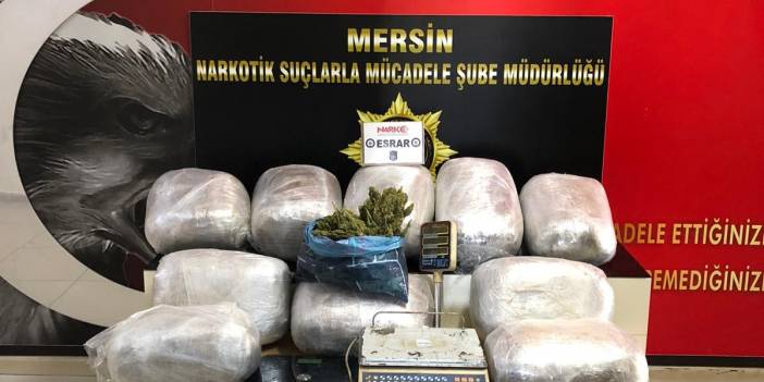 Mersin'de 58 kilo 800 gram esrar ele geçirildi