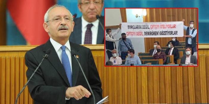 Çiftçilerden, Kılıçdaroğlu'na sözünü kestiren pankart!