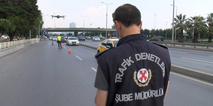 Bakırköy'de drone ile trafik denetimi