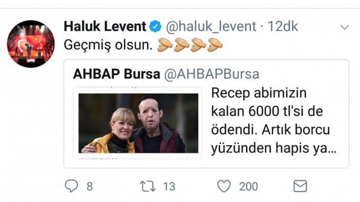 AHBAP borcu ödedi, Recep Sert serbest kaldı