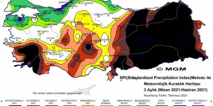 Meteorolojinin haritasında 'olağanüstü kuraklık' tehlikesi