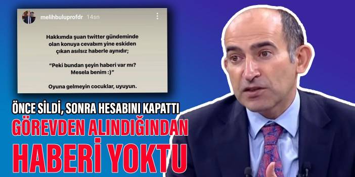 Melih Bulu önce paylaşımını sildi, sonra hesabını kapattı