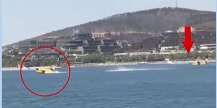 Yangına müdahalede su alan uçağı engelleyen jet-ski için soruşturma