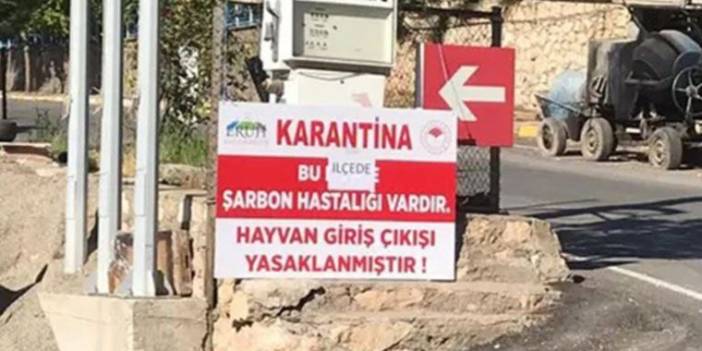 Şarbon tespit edilen ilçe karantinaya alındı