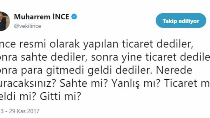 Muharrem İnce’den Erdoğan’a kritik ‘belge’ sorusu