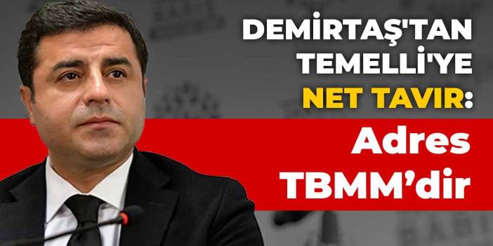 Demirtaş'tan Temelli'ye net tavır:  Adres TBMM’dir