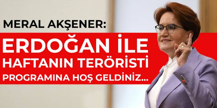 Meral Akşener: Erdoğan ile Haftanın Teröristi programına hoş geldiniz…