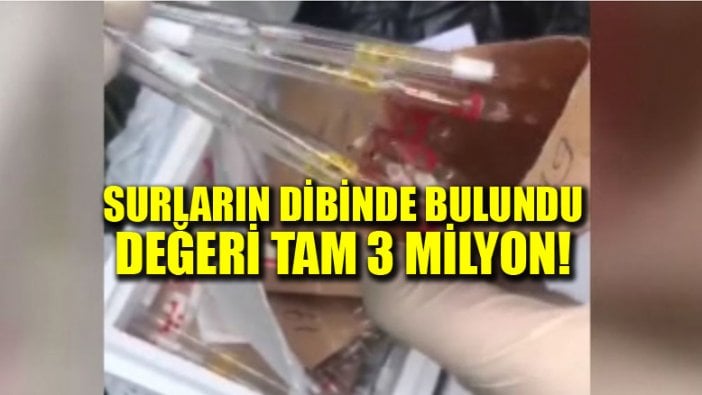 Surların dibine gömülü olarak bulundu: 3 Milyon değerinde 123 tüp