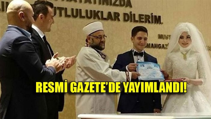 Müftüler artık 'resmen' nikah kıyabilecek: Resmi Gazete'de yayımlandı