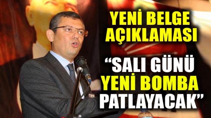 Özgür Özel: Büyük bomba Salı günü patlayacak