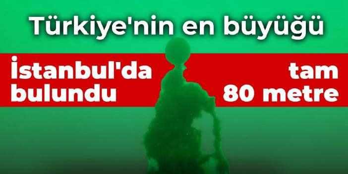 İstanbul'da bulundu Türkiye'nin en büyüğü tam 80 metre