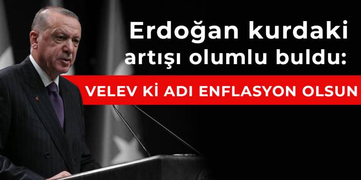 Erdoğan kurdaki artışı olumlu buldu: Velev ki adı enflasyon olsun